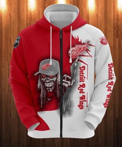 Ultra Death Graphic All Over Print 3D Hoodie For Halloween From Detroit Red Wings