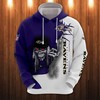 Ultra Death Graphic All Over Print Baltimore Ravens Hoodie 3D Gifts For Halloween