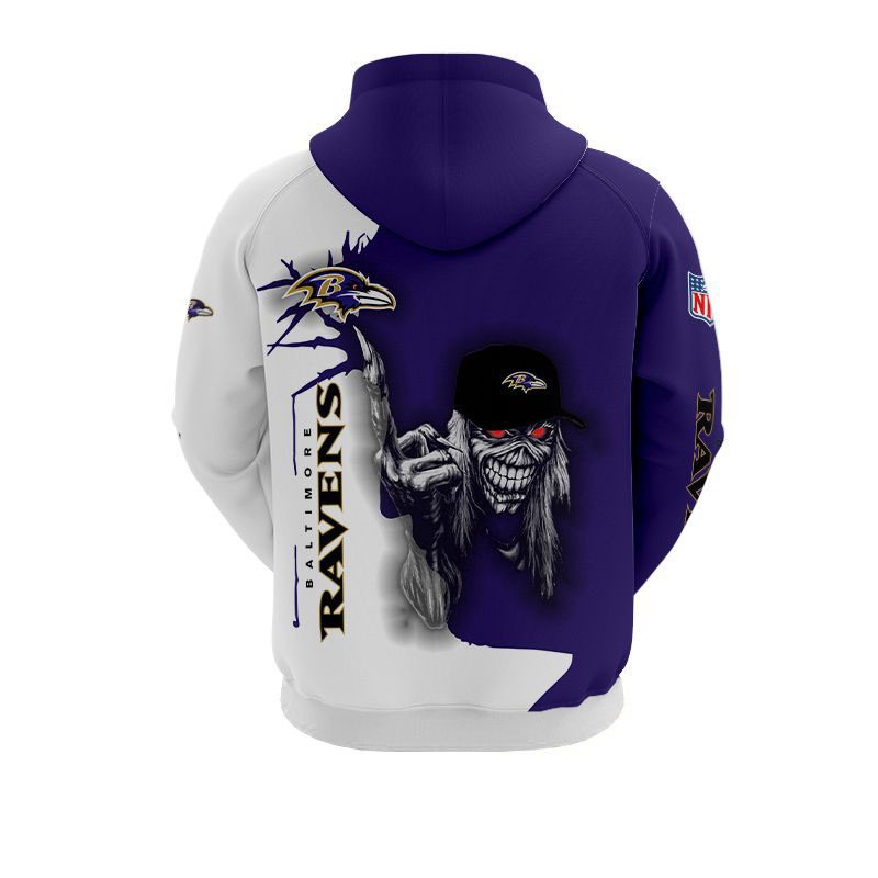 Ultra Death Graphic All Over Print Baltimore Ravens Hoodie 3D Gifts For Halloween