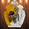 Ultra Death Graphic All Over Print Boston Bruins Hoodie 3D Gifts For Halloween