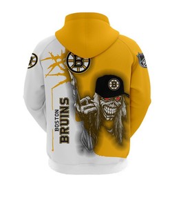 Ultra Death Graphic All Over Print Boston Bruins Hoodie 3D Gifts For Halloween