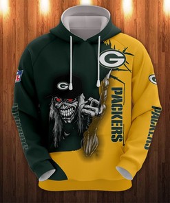 Ultra Death Graphic Green Bay Packers All Over Print Hoodie, Halloween Gift For Fans