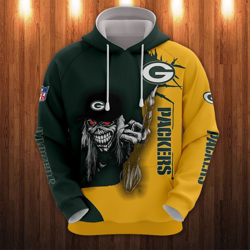 Ultra Death Graphic Green Bay Packers All Over Print Hoodie, Halloween Gift For Fans