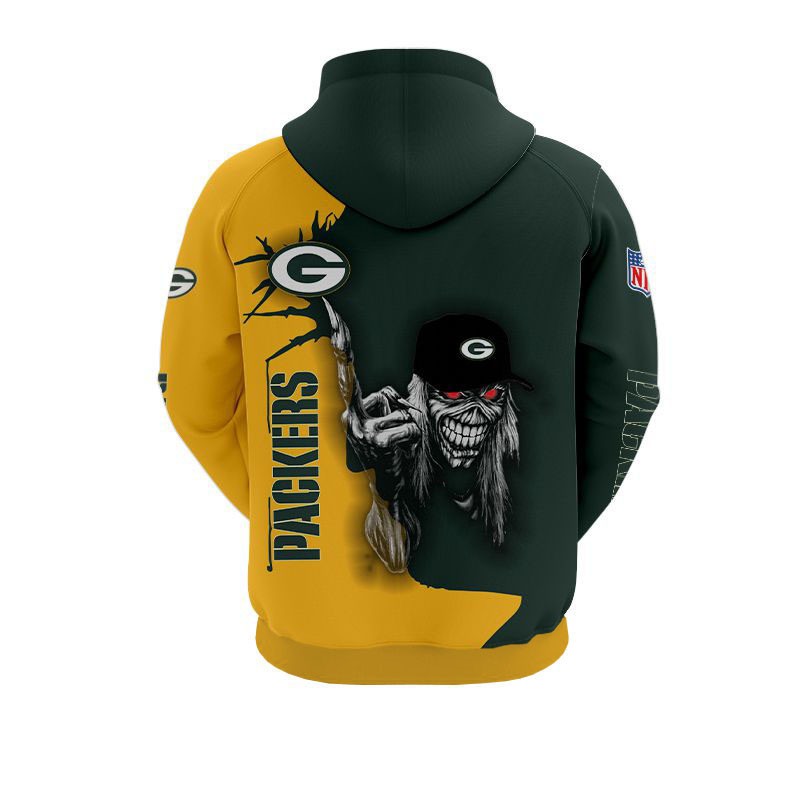 Ultra Death Graphic Green Bay Packers All Over Print Hoodie, Halloween Gift For Fans