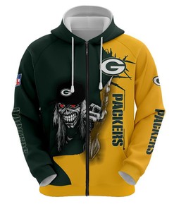 Ultra Death Graphic Green Bay Packers All Over Print Hoodie, Halloween Gift For Fans