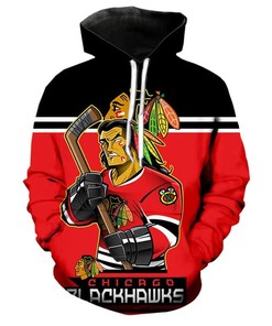 Ultra-Cool 3D Long Sleeve Hoodie - Chicago Blackhawks Nhl Fans Gift 
