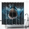Under The Sea Shark Attack Art Print Shower Curtain
