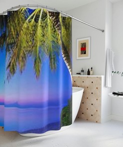 Under The Sea-Inspired Beach Shower Curtain For A Tranquil Bathroom