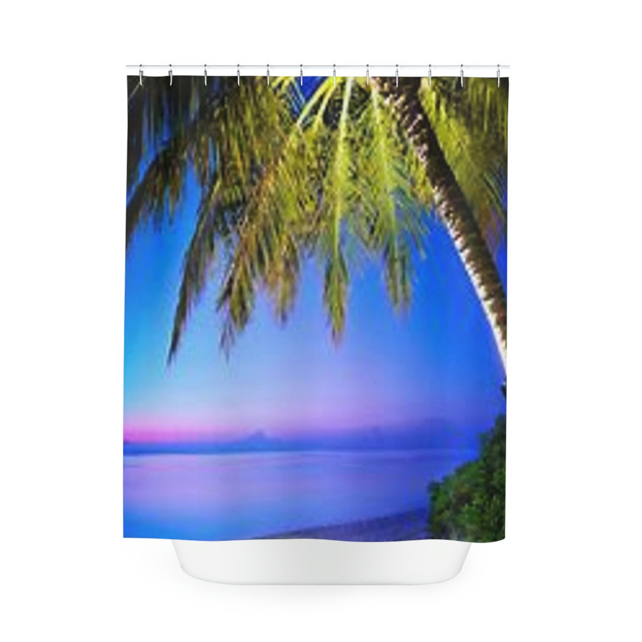 Under The Sea-Inspired Beach Shower Curtain For A Tranquil Bathroom - Image 2