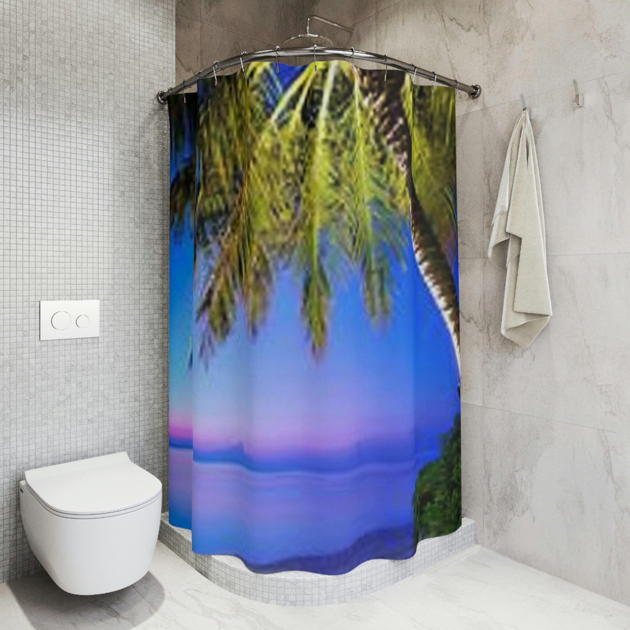Under The Sea-Inspired Beach Shower Curtain For A Tranquil Bathroom - Image 4