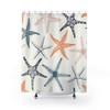 Under the Sea Nautical Bathroom Decor with Starfish Coral Shower Curtain