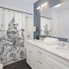 Under the Sea Octopus Shower Curtain for Island and Beach Bathroom Decor.