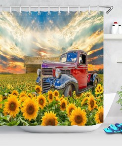 Undersea Dolphin Fish Shower Curtain, Waterproof Fabric Bathroom Mat, Perfect Gift for Ocean Lovers