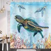 Underwater Adventures with Sea Turtle Shower Curtain for Kids