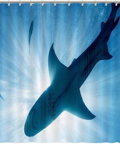 Underwater Creature Art Shower Curtain - Vibrant Sea Life Bathroom Decor
