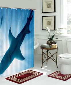 Underwater Creature Art Shower Curtain - Vibrant Sea Life Bathroom Decor