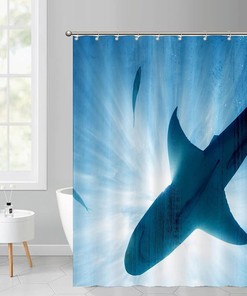 Underwater Creature Art Shower Curtain - Vibrant Sea Life Bathroom Decor