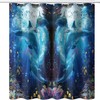 Underwater Dolphin Shower Curtain With Coral Reef And Ocean Life Print