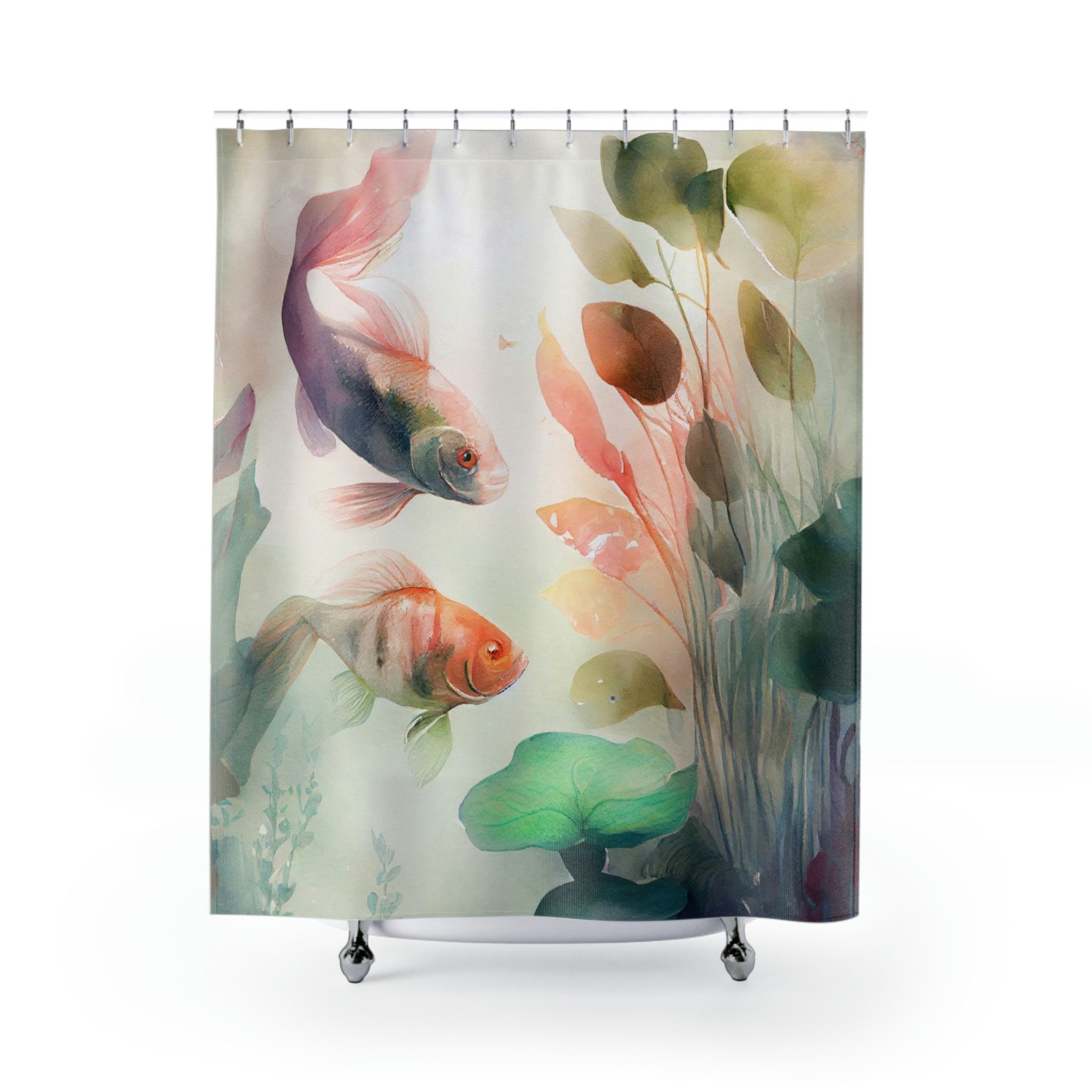 Underwater Garden Shower Curtain With Soft Pastel Colors For Serene Bathrooms - Image 2