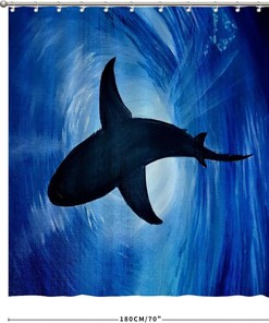 Underwater Life Shower Curtain - Colorful Aquatic Creature Bathroom Decor