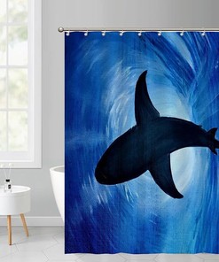 Underwater Life Shower Curtain - Colorful Aquatic Creature Bathroom Decor