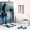Underwater Mermaid and Fish Fabric Shower Curtain for Bathroom Decor