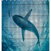 Underwater Sea Animals Shower Curtain - Big Shark Bathroom Decor