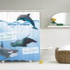 Underwater Sea Creatures Nautical Shower Curtain for Marine Life Fans 