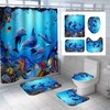 Underwater World Dolphin Shower Curtain Set for a Coordinated Bathroom