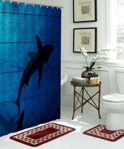 Underwater World with Sea Creatures Shower Curtain - Ocean Bathroom Decor