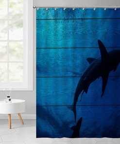 Underwater World with Sea Creatures Shower Curtain - Ocean Bathroom Decor