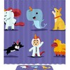Unicorn Animal Purple Shower Curtain with Complementary Mat 