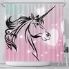 Unicorn Art Print Shower Curtain for Magical and Whimsical Bathroom Decor