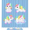 Unicorn Blue Shower Curtain - A Stylish Addition to Your Bathroom 