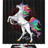 Unicorn Horse Sketch Pattern Shower Curtain for a Fun Bathroom