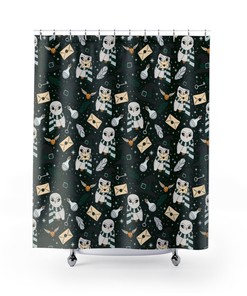 Unicorn Horse with Tree Print Magic Shower Curtain for Enchanted and Dreamy Bathroom Decor.