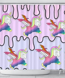 Unicorn Print Shower Curtain For A Magical Bathroom