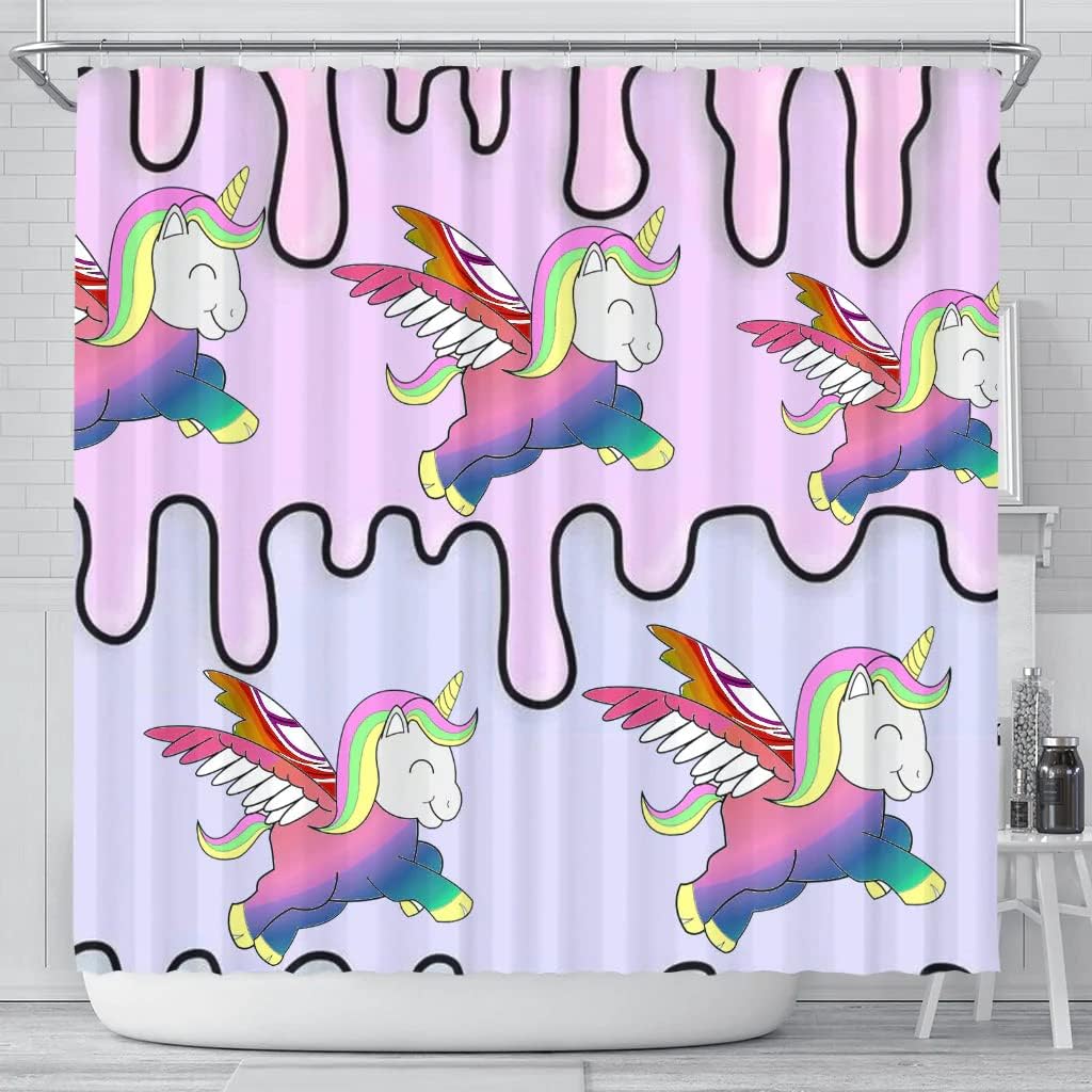 Unicorn Print Shower Curtain For A Magical Bathroom