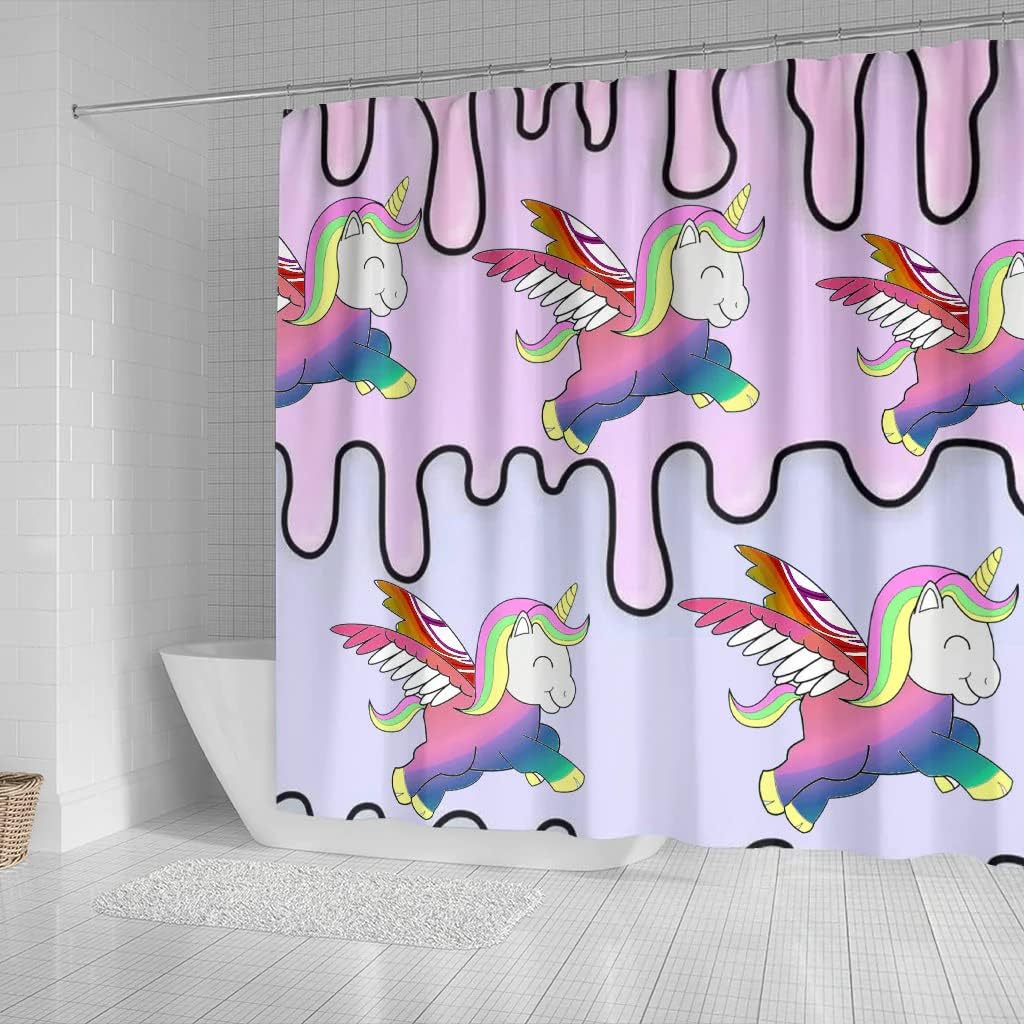 Unicorn Print Shower Curtain For A Magical Bathroom