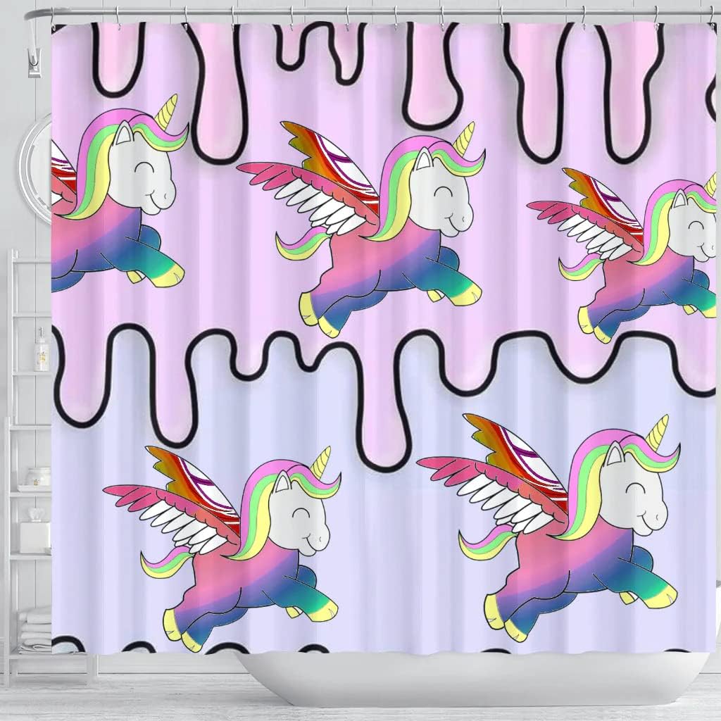 Unicorn Print Shower Curtain For A Magical Bathroom