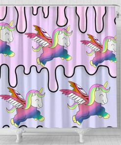Unicorn Print Shower Curtain For A Magical Bathroom