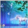 Unicorn Shower Curtain In Enchanted Forest, Magical Bathroom Decorr 