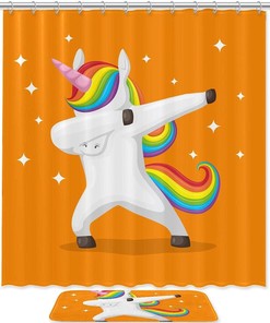 Unicorn Waterproof Shower Curtain For Bathroom Decor