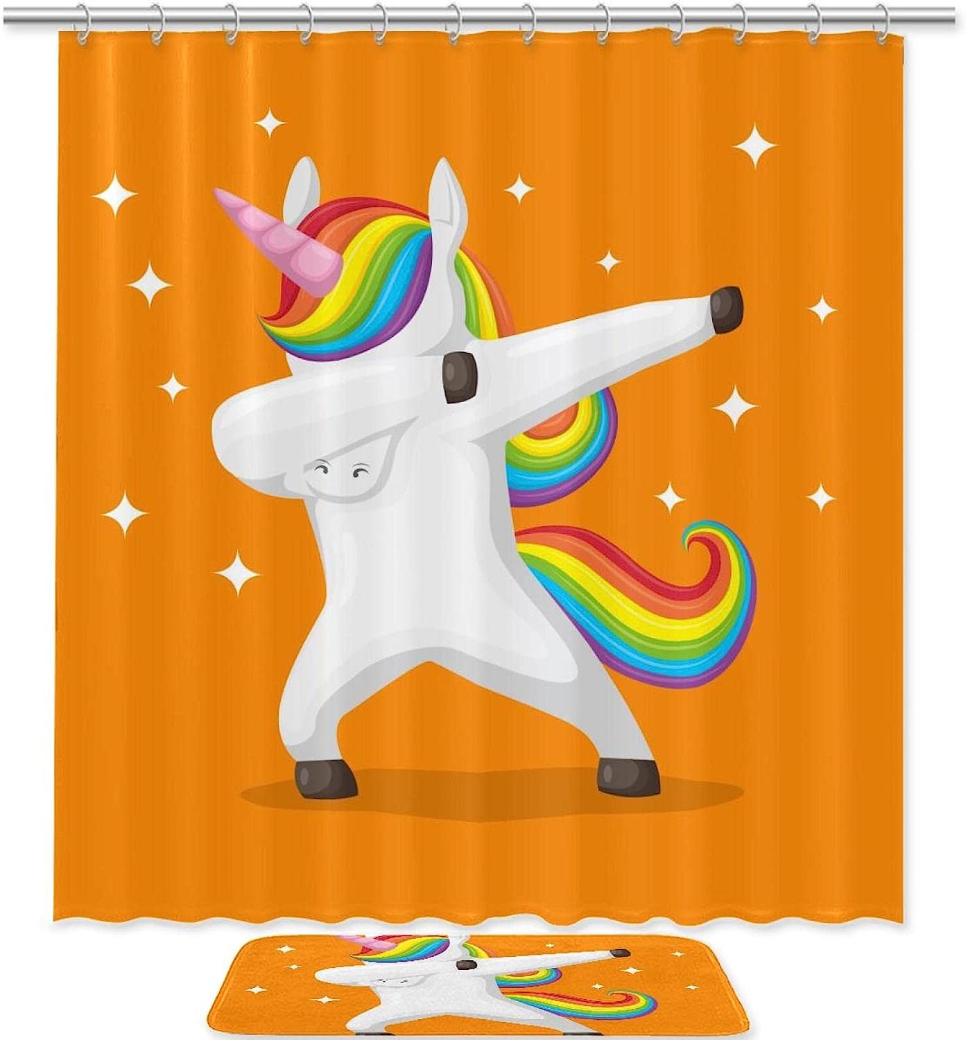 Unicorn Waterproof Shower Curtain For Bathroom Decor