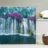 Unique 3D Sunset Waterfall Shower Curtain, Funny and Washable Fabric Design