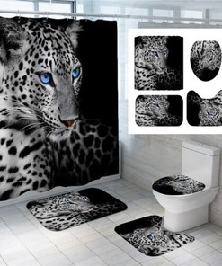 Unique 3D Tiger Animal Bathroom Shower Curtain Lid For Your Bathroom