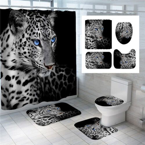 Unique 3D Tiger Animal Bathroom Shower Curtain Lid For Your Bathroom