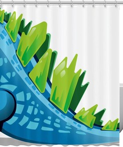 Unique And Chic Dinosaur Shower Curtain For A Stylish And Modern Bathroom Decor