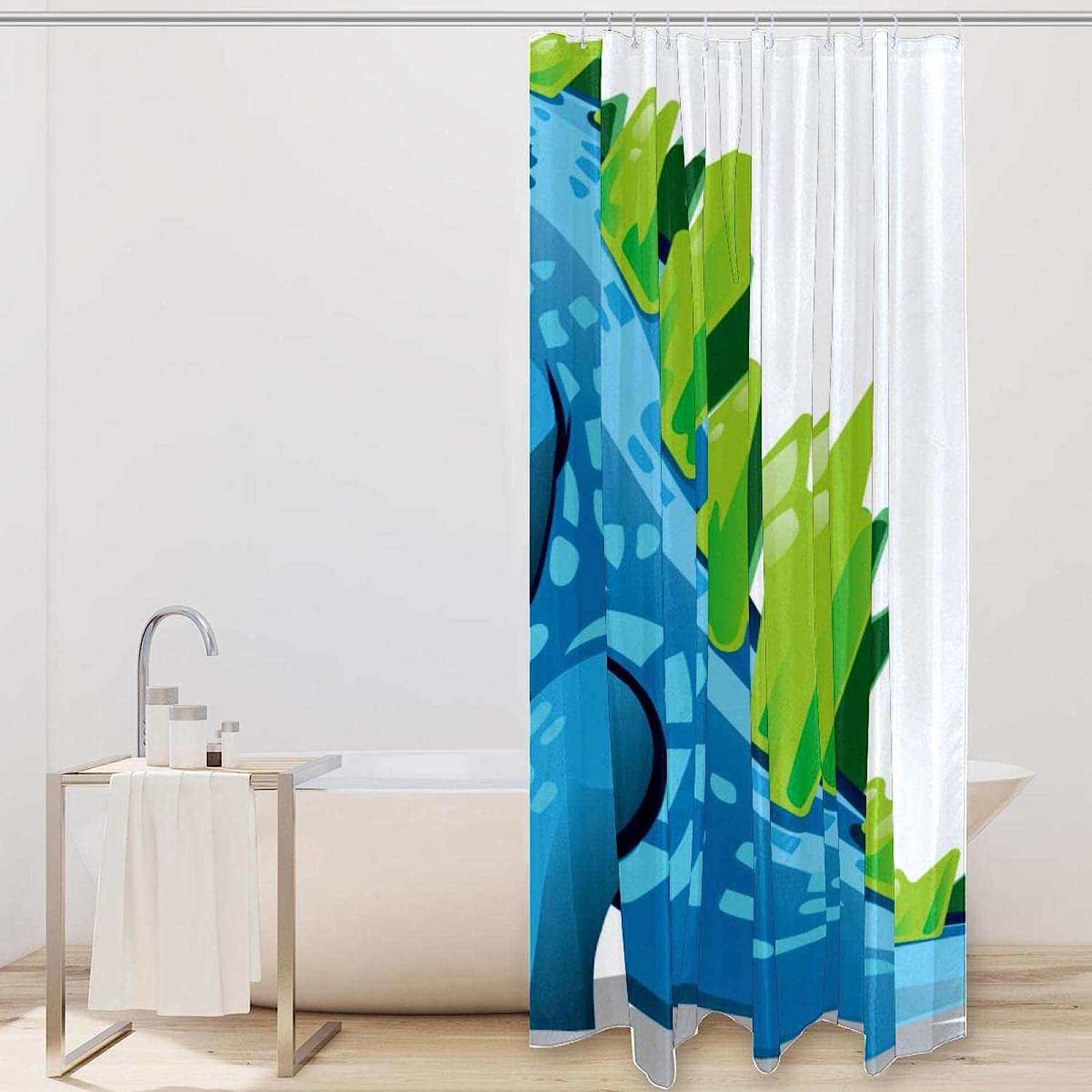 Unique And Chic Dinosaur Shower Curtain For A Stylish And Modern Bathroom Decor - Image 2