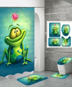 Unique And Cool Frog'S Gift Waterproof Shower Curtain - A Great Addition To Your Bathroom Decor